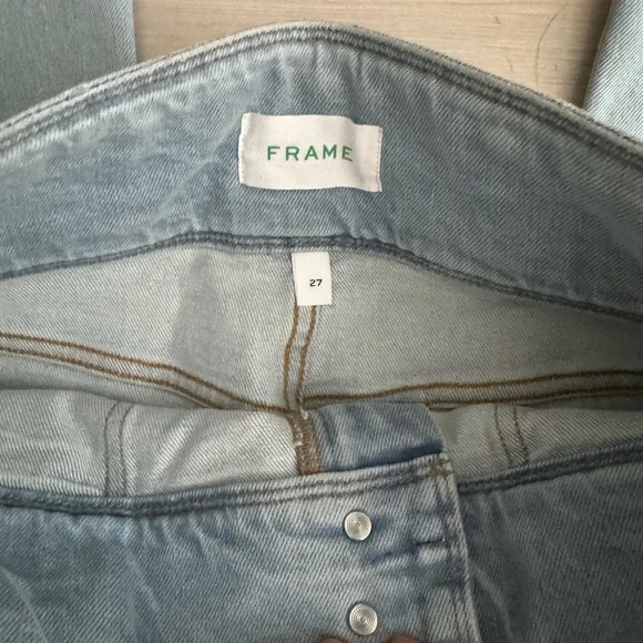 FRAME Ali Wide Leg Triple Waist Tie Jeans Size 27 wideleg, barrel, bell bottoms - Picture 10 of 15
